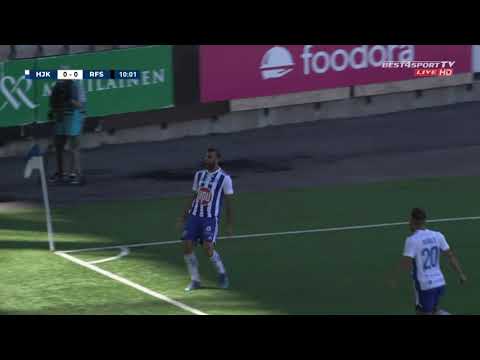 UEFA Champions League. M. Martic goal (HJK 1:0 RFS)