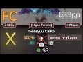 [7.7⭐] worst hr player | Halozy - Genryuu Kaiko [Higan Torrent] SS (#8 633pp FC) - osu!