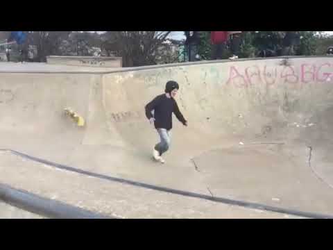Skating whole of Hamilton skatepark