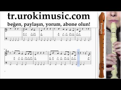 Blok flüt dersleri (B.) LSD - Thunderclouds ft. Sia, Diplo, Labrinth Notalar Eğitim um-i723