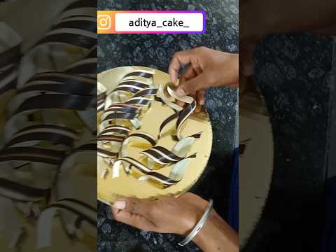Chocolate garnish tutorial (( Ring no 1 ))✨/ garnish tips ⚡ /  #aditya_cake_ #shorts