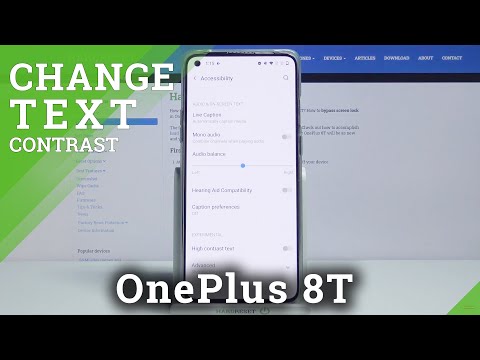 How to Customize Display Settings in OnePlus 8T - Activate High Contrast Text Option