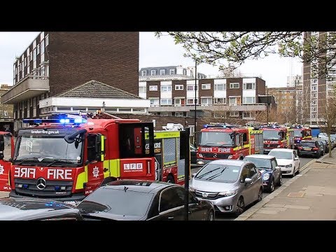 London Fire Brigade responding to a flat fire