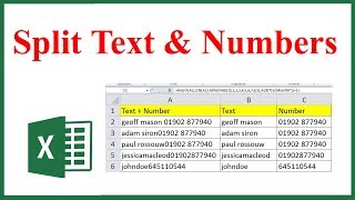 How to Separate Text and Numbers in Excel Using Formula