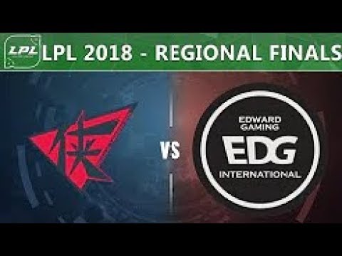 RW vs EDG Game 1   LPL 2018 Regional Finals   Rogue Warriors vs EDward Gaming G1