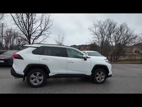 2025 Toyota RAV4 Hybrid LE AWD in White for sale at Aurora Toyota in Aurora, ON