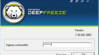 How to disable Deep freeze
