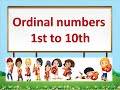 Ordinal numbers 1 to 10 | Ordinal numbers 1 to 10 with spelling | First to Tenth |