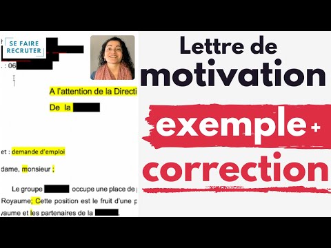 Exemple de lettre de motivation pour un emploi avec correction