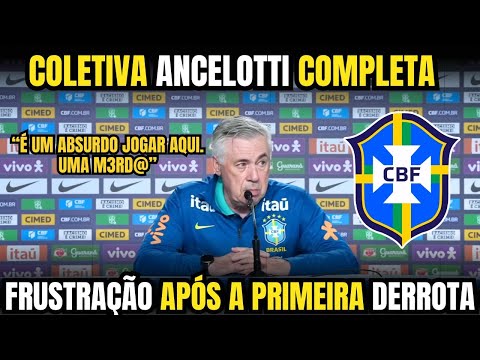 💥ANCELOTTI NÃO ESCODE A FRUSTRAÇÃO APÓS A PRIMEIRA DERROTA DO BRASIL CONTRA A BOLÍVIA!