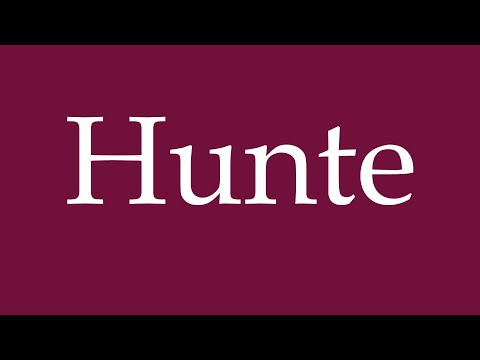 How to Pronounce ''Hunte'' Correctly in German