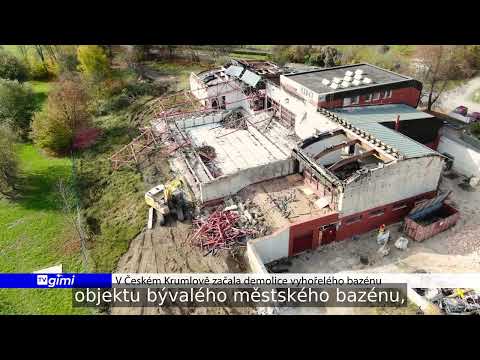 Začala demolice vyhořelého bazénu, náhled videosekvence