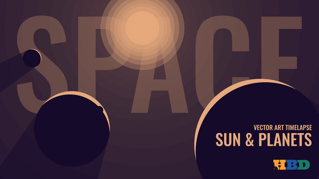 Sun and Planets | Space Vector Art | Affinity Designer