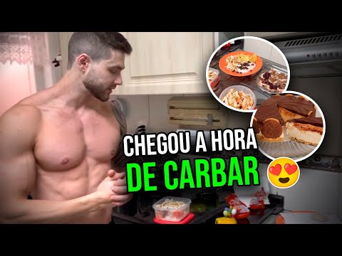 TUDO QUE VOU COMER ANTES DA COMPETIÇÃO DE FISICULTURISMO!! *DIA DO CARBUP*