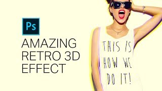 Photoshop Tutorial: Create an AMAZING 3D Retro Effect With Just 3 Layers. (Bonus Tone Curves Trick!)