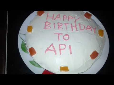 my daughters made a biirthday cake for their cousin sister