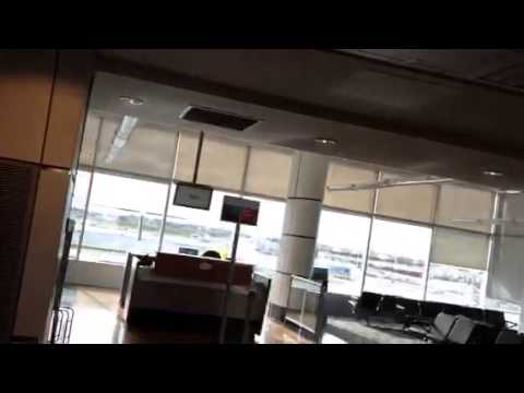 Inside the airport terminal