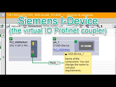 Siemens i-Device PLC-PLC communication without physical Profinet Couplers-TIA Portal
