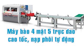 Bào 4 mặt 5 trục dao tốc độ cao WM-521GH Woodmaster