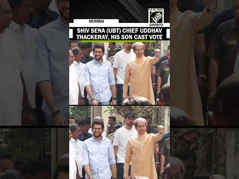 BMC Polls: Shiv Sena (UBT) Chief Uddhav Thackeray, Aaditya show inked fingers after casting vote