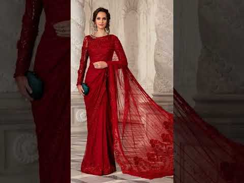 New Sahri design 2025 #winterdressdesigning #fashiondesign #fashionstyle #winterdressdesigningideas