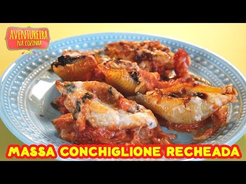 MASSA (MACARRÃO) CONCHIGLIONE RECHEADO COM QUEIJO E ESPINAFRE 🍝
