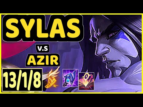 SYLAS vs AZIR - 13/1/8 KDA MID GAMEPLAY - EUW Ranked MASTER