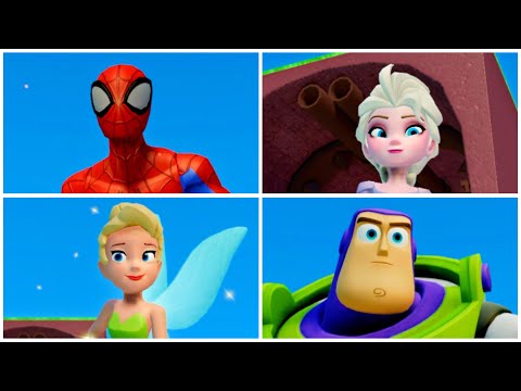 Moto Moto Spiderman and Heroes - Jumps on Mega Ramp | Spiderman Moto | Infinity Disney