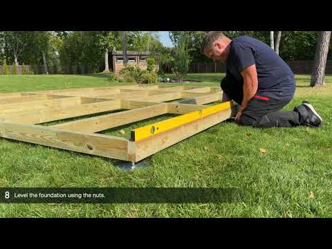 Foundation kit for garden rooms and sheds