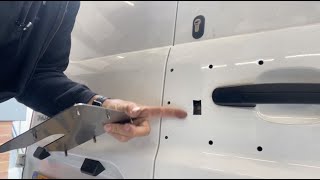 Ford Connect vans now getting broken into on the rear door and a repair shield to cover the hole