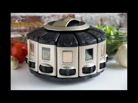 KitchenArt, Select-A-Spice Auto-Measure Carousel Professional Series, Satin Ali zain