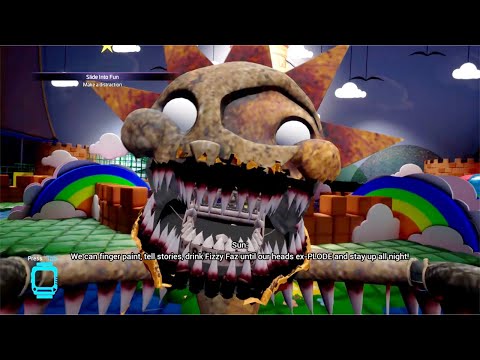 Nightmare Sun comes out of room and jumpscares Gregory - Five Nights at Freddy's Security Breach