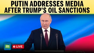 Download the video "Russian President Putin speaks to media after US oil sanctions | Ukraine war | Donald Trump | N18G"