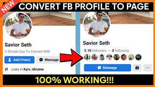 NEW! How to Convert a Facebook Profile to Page 2024 | Facebook Account to Page 2024