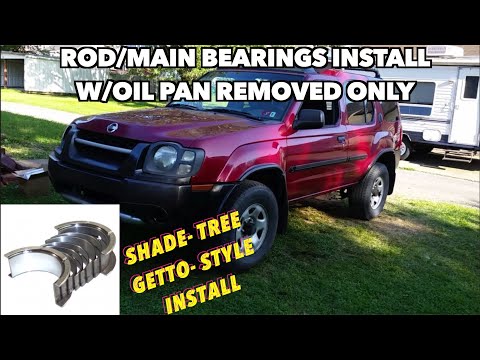 Xterra 3.3 New Main Bearings/Rod Bearings Install with oil pan Removed