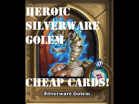 Hearthstone HEROIC Silverware Golem Guide with Cheap Cards Rogue Deck