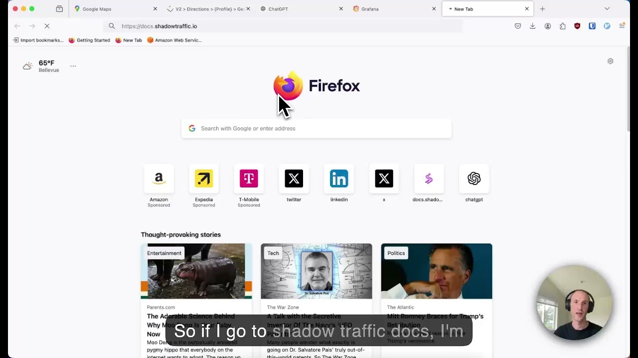 Simulating streams of cars driving around real roads