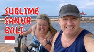 We rode electronic bikes along the beach | Sanur Bali | Bali vlog 7
