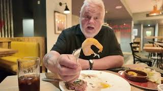 Fat steve has Dinner with his imaginary friend at the Ibis Styles JAMBOREE FOODFEST,  #manchester