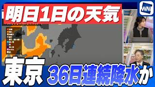 【明日10月1日の天気】東京、36日連続降水か