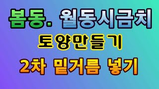 [텃밭농부.796]  봄동. 월동시금치 밭에 2차 토양만들기 #시금치재배 #봄동재배