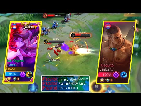 HAZA VS PAQUITO TOP 1 TRAHTALKERS! VICTORY OR DEFEAT? | CHOU NEW META SEASON GAMEPLAY - MLBB