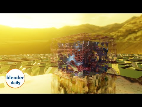 Infinite cube: Patterned split | Blender Geonodes Daily, tip 54