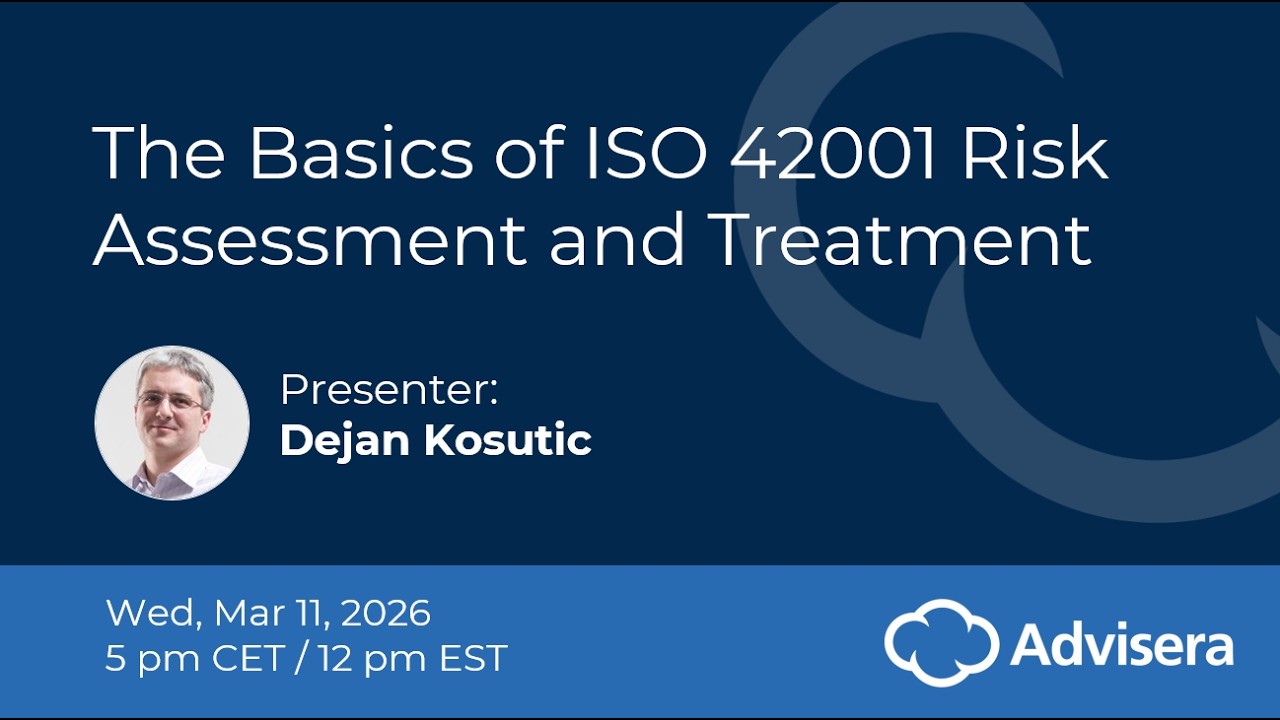 The Basics of ISO 42001 Risk Assessment and Treatment [live webinar]