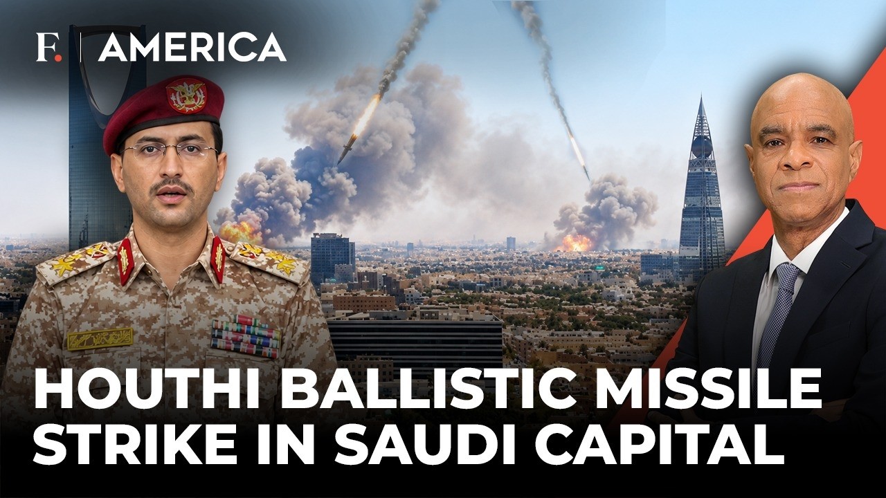 Houthis Launch Ballistic Missile Strike, Repeated Blasts in Saudi Capital | Firstpost America