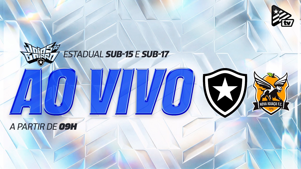 AO VIVO: Botafogo recebe o Nova Iguaçu pelo Campeonato Carioca Sub-15 e Sub-17