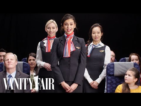 Nina Dobrev Creates an In-Flight Safety Video | Vanity Fair Video