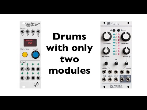 Creating a drum beat with only Pamela's PRO Workout and Plaits