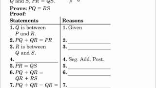 Geometry 2.7 Proving Segment Relationships