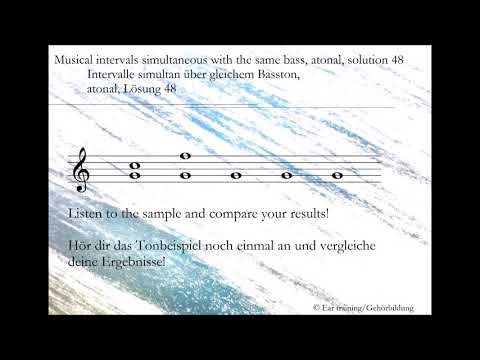 Intervalle simultan über gleichen Grundton, atonal, Lösung 48